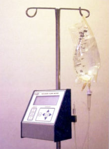 Figure 4. - Drug flow monitor using micro Coriolis mass flow sensor.